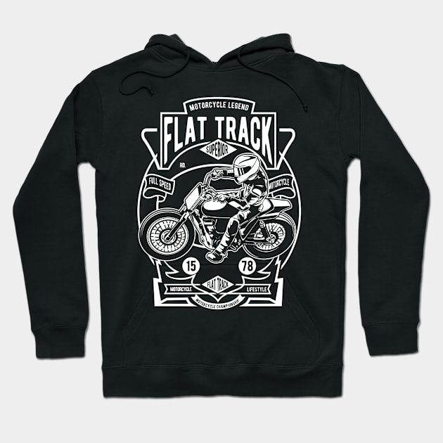 Flat Track Racer Hoodie by Genuine Vintage